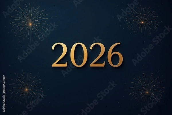 Obraz Background with the theme of the new year 2026