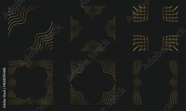 Obraz Ornamental Golden Line Border Bundle