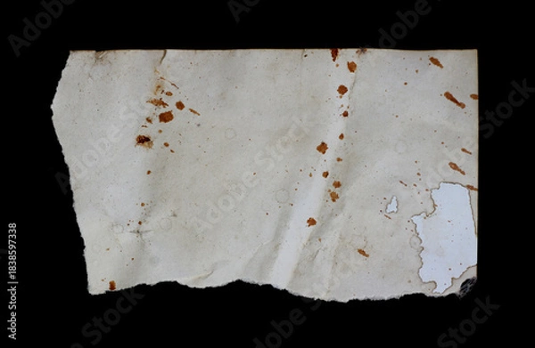 Obraz torn ripped paper on black background.