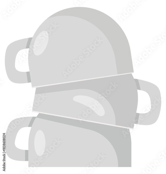 Fototapeta Coffee cup stack icon isolated on white background.