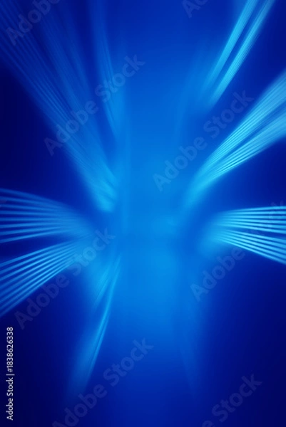 Fototapeta abstract blue background with rays