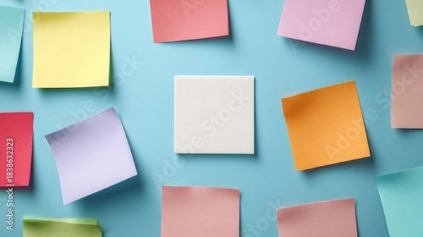 Obraz Sticky notes on wall