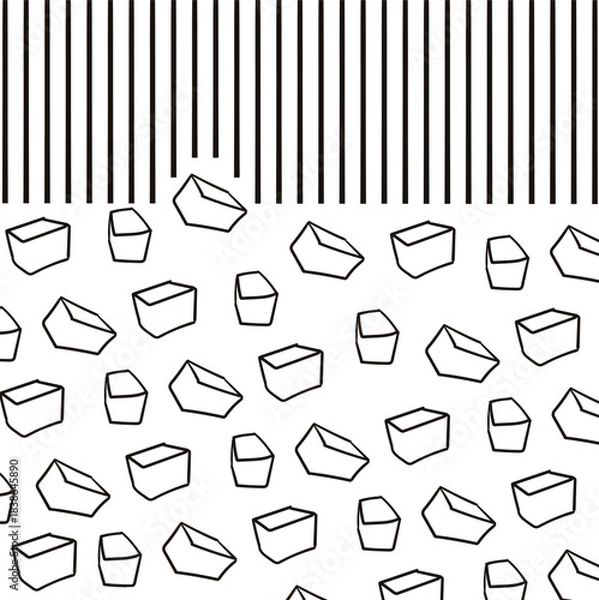 Fototapeta Adobe Illustrator Artwork with bricks and vertical lines