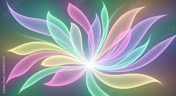 Obraz Radiant bloom of ethereal hues in an abstract design formation