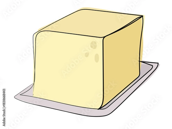 Obraz Cheese in a continuous line pattern