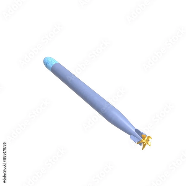 Obraz 魚雷 CGレンダリング画像 透過PNG