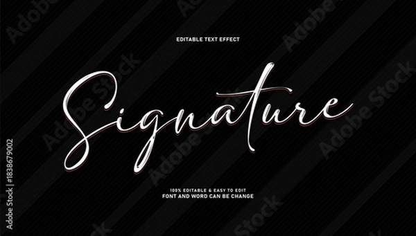 Obraz Stylish and Editable Signature Text Effects