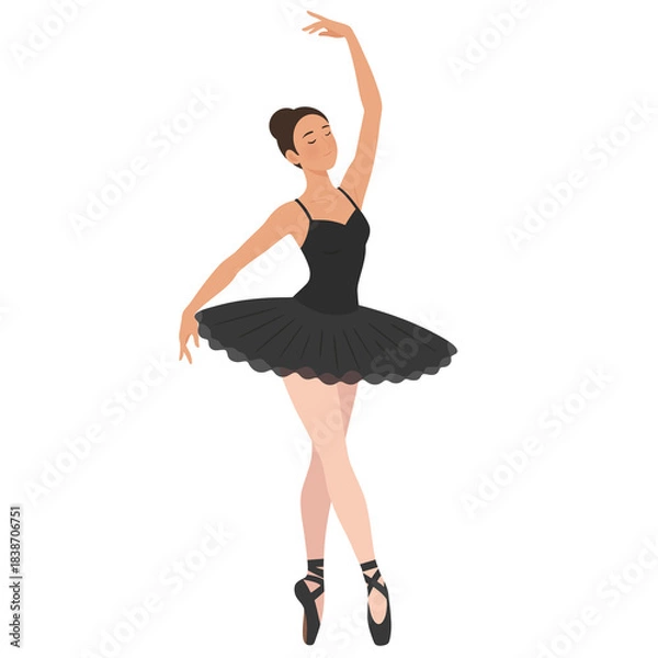 Fototapeta Ballerina Posing Illustration