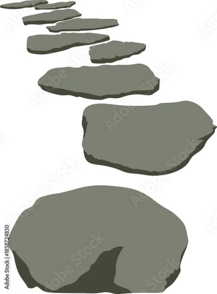 Fototapeta Soft Ground Pathway Illustration Element