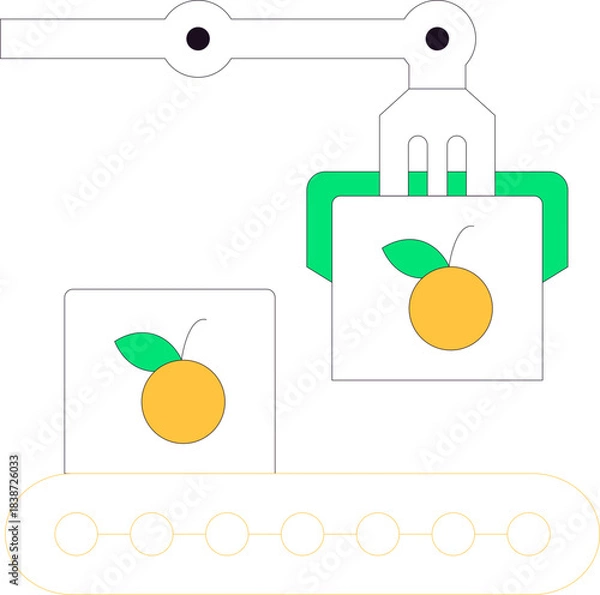 Fototapeta Smart Farm Simple Icon Element