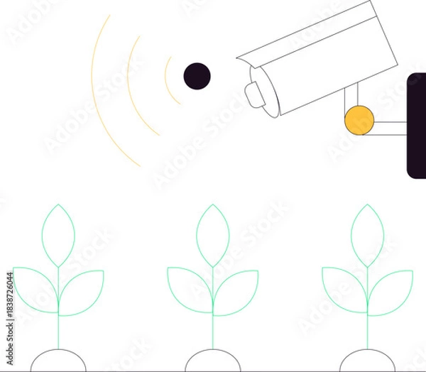 Fototapeta Smart Farm Simple Icon Element