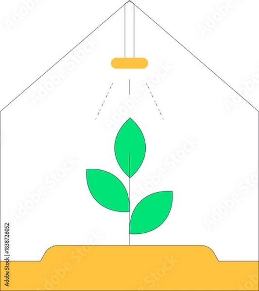 Fototapeta Smart Farm Simple Icon Element