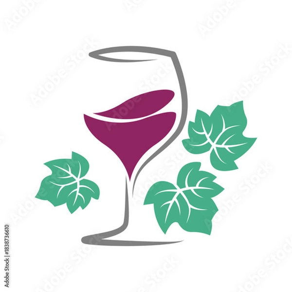 Obraz Wine logo icon design