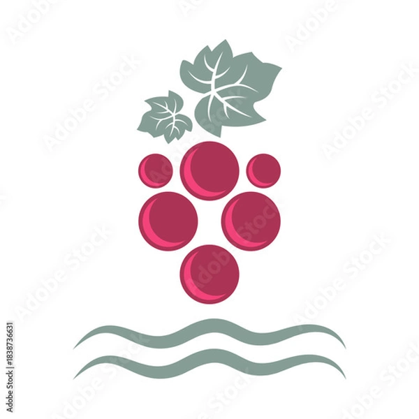 Obraz Wine logo icon design