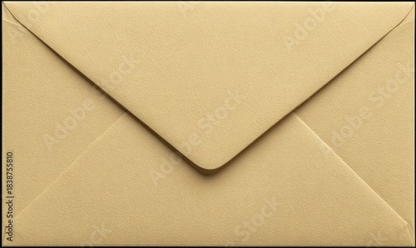 Fototapeta Closed brown envelope for mail or message.