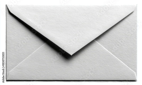 Fototapeta Closed white envelope for sending mail and correspondence.