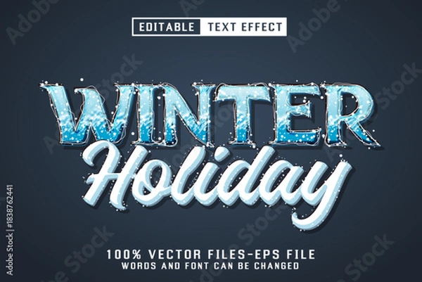 Obraz Winter Holiday Editable Text Effect