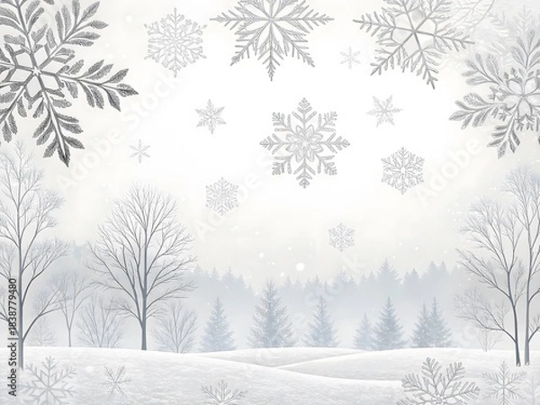 Obraz winter landscape with snow