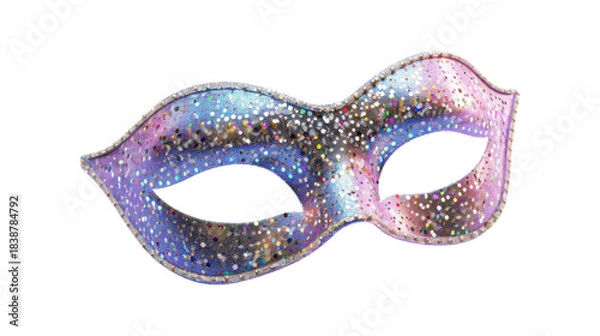 Obraz Glitter Party Mask Isolated on White Background