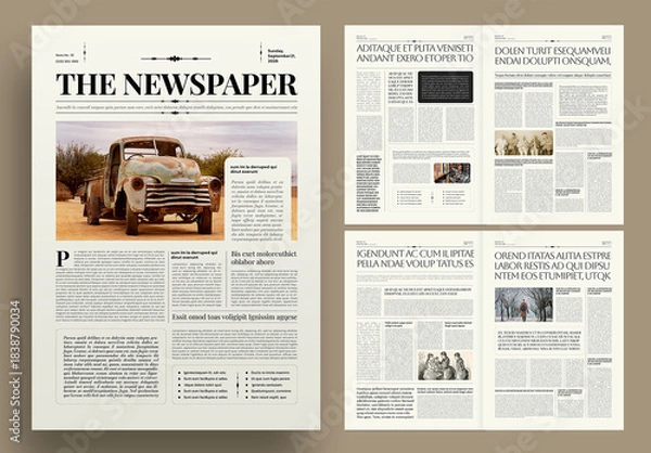 Fototapeta Classic News Paper Templates
