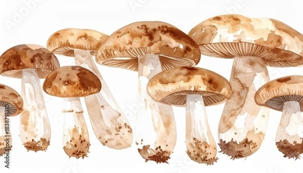 Obraz キノコの水彩画