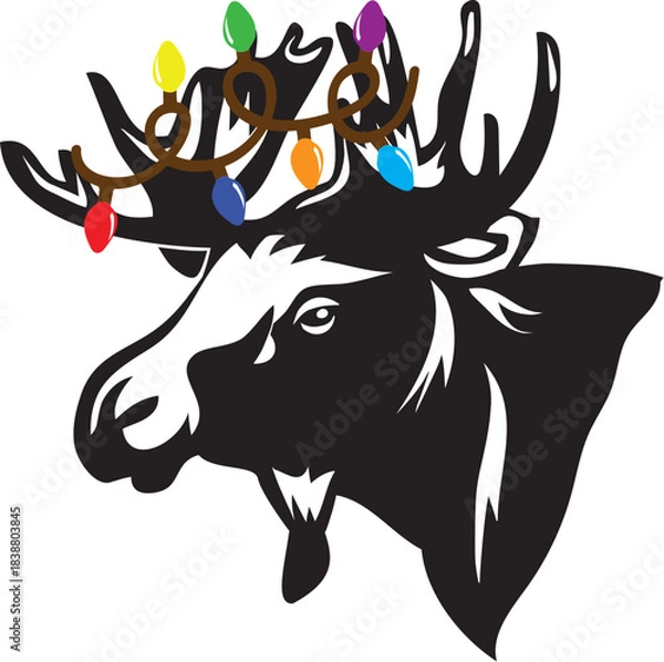 Obraz Vector Christmas Moose