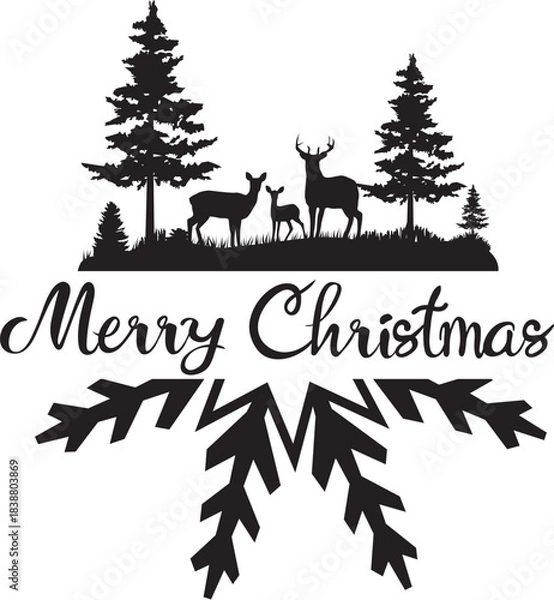 Obraz Vector Christmas Deer