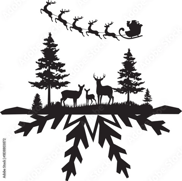Obraz Vector Christmas Deer