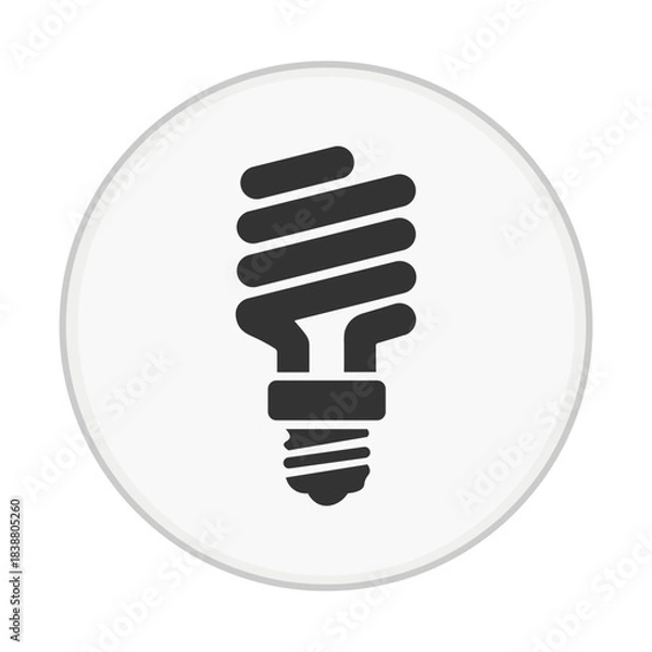 Obraz CFL Light Bulb Energy Icon