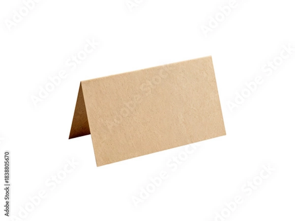 Obraz Kraft Place Card Isolated on White