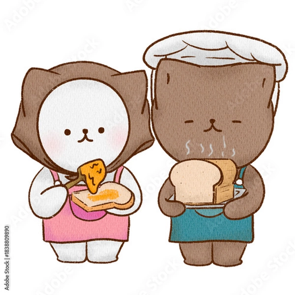 Obraz Bear Bread Shop