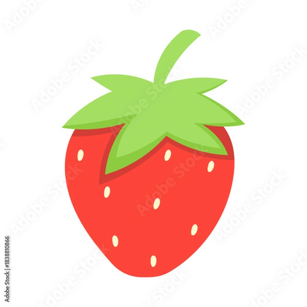 Obraz Illustration of a Red Strawberry