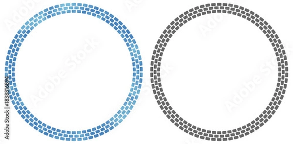 Obraz ビーズで作った可愛い三連のフレームサークル