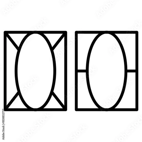 Obraz frame icon vector design template simple and modern