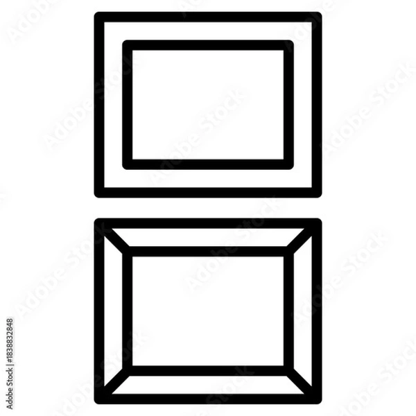 Obraz frame icon vector design template simple and modern