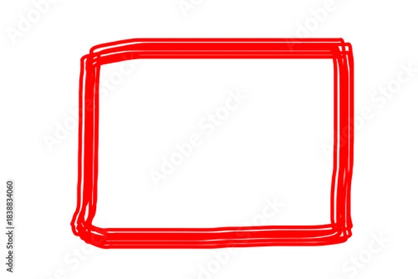 Obraz red square frame