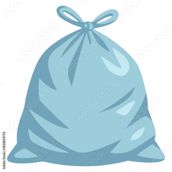 Obraz garbage bag trash dirt flat color vector illustration template design