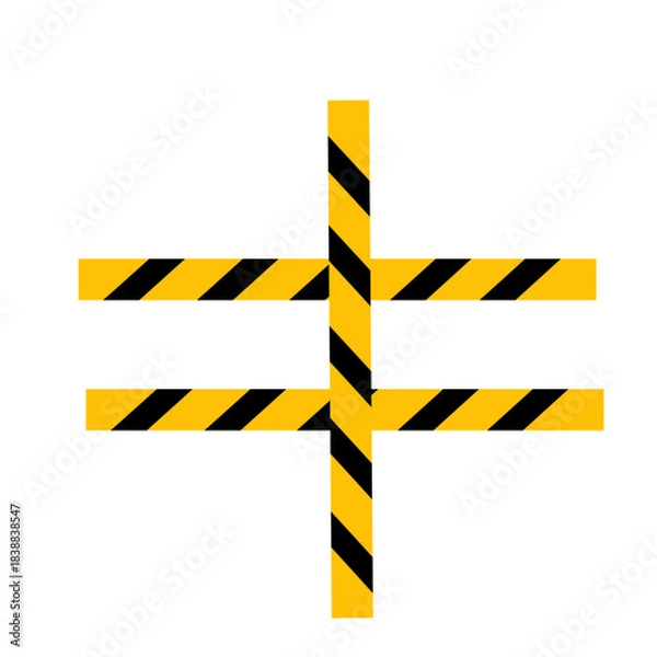 Obraz warning tape symbol sign