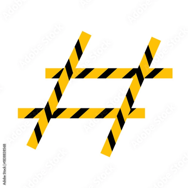 Obraz warning tape symbol sign