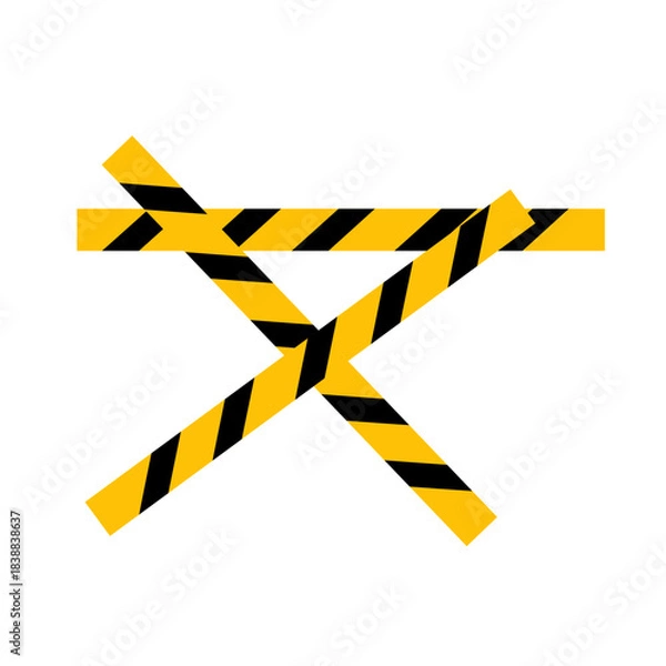 Obraz warning tape symbol sign