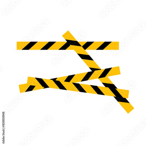 Obraz warning tape symbol sign
