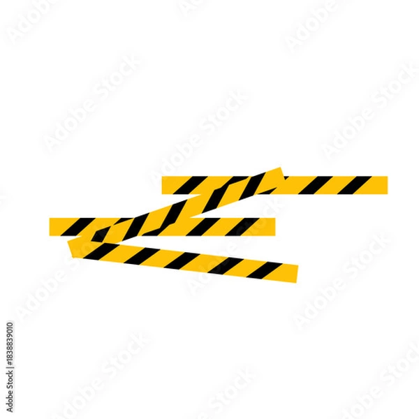 Obraz warning tape symbol sign