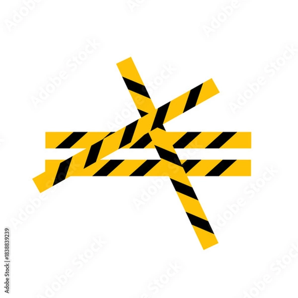 Obraz warning tape symbol sign
