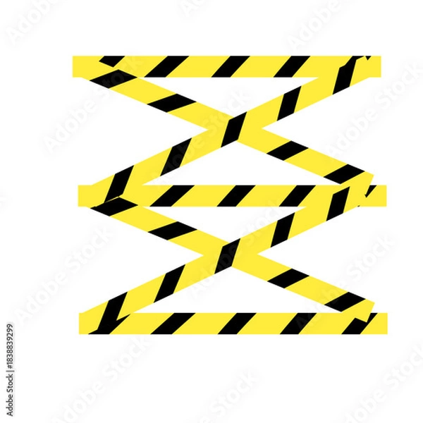 Obraz warning tape symbol sign
