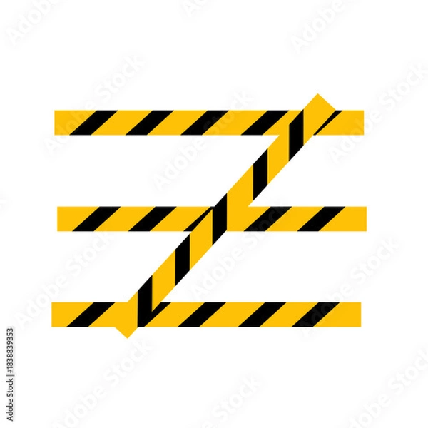 Obraz warning tape symbol sign