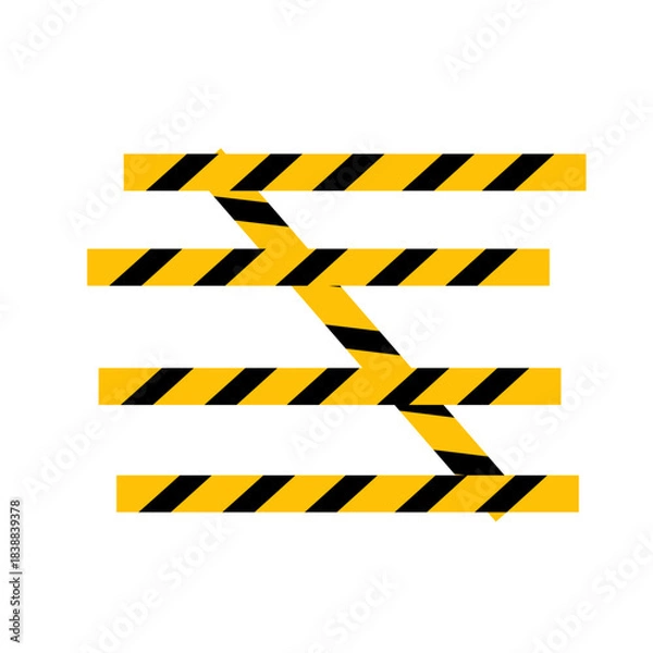 Obraz warning tape symbol sign