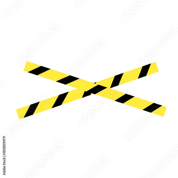 Obraz warning tape symbol sign