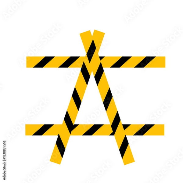 Obraz warning tape symbol sign