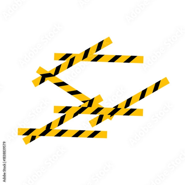 Obraz warning tape symbol sign