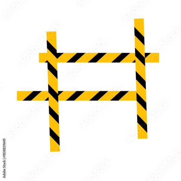 Obraz warning tape symbol sign